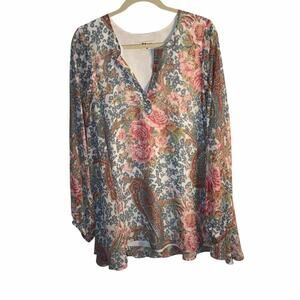 Show Me Your Mumu Jamie Tunic Floral Paisley Boho Top Size Small